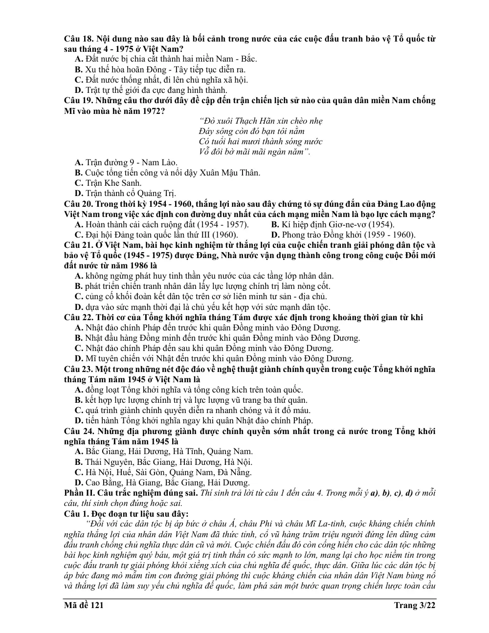 Đề thi Học kì 1 Lịch sử 12 năm 2025-2026 trường THPT Bình Chiểu (TP Hồ Chí Minh) - trang 3