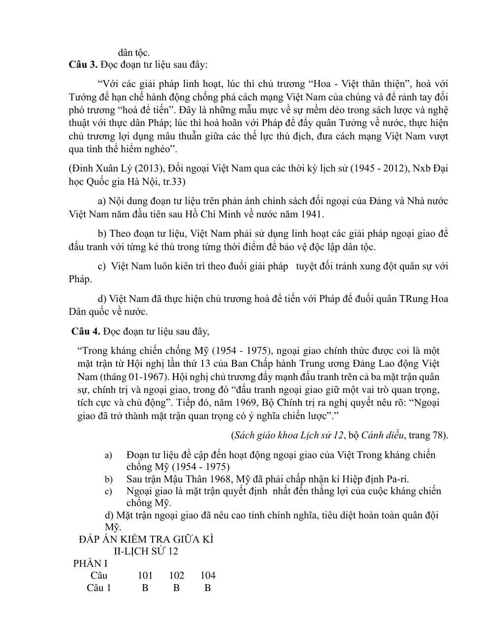 Đề thi Giữa kì 2 Lịch sử 12 năm 2025-2026 trường THPT Xuyên Mộc (TP Hồ Chí Minh) - trang 18