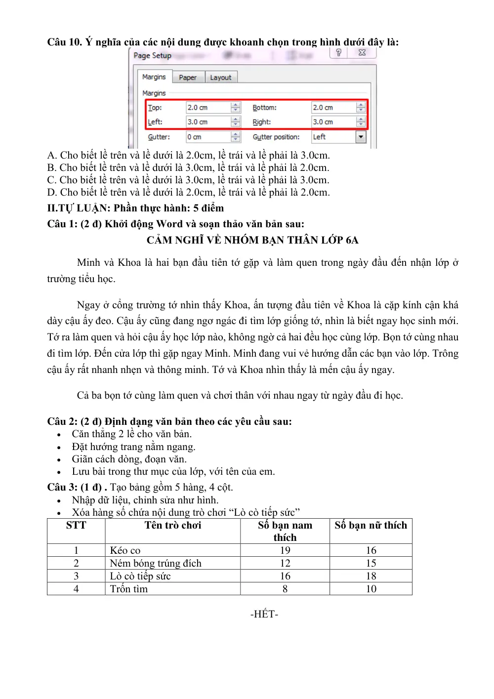 Đề thi Giữa kì 2 Tin học 6 năm 2024-2025 trường THCS Nguyễn Trãi (Quảng Nam) - trang 6