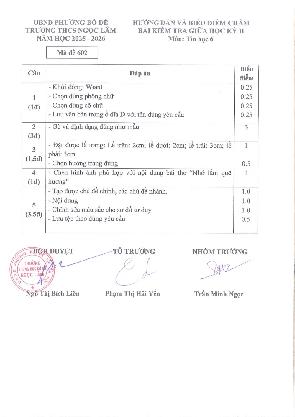 Đề thi Giữa kì 2 Tin học 6 năm 2025-2026 trường THCS Ngọc Lâm (Hà Nội) - trang 4