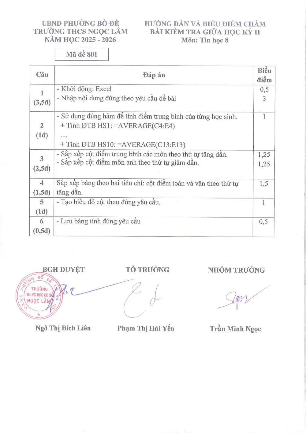 Đề thi Giữa kì 2 Tin học 8 năm 2025-2026 trường THCS Ngọc Lâm (Hà Nội) - trang 2