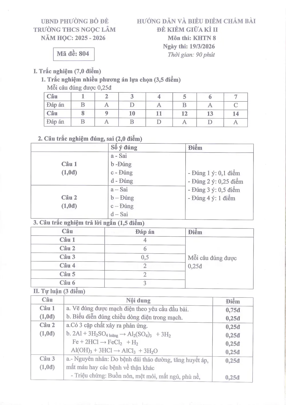 Đề thi Giữa kì 2 KHTN 8 năm 2025-2026 trường THCS Ngọc Lâm (Hà Nội) - trang 19