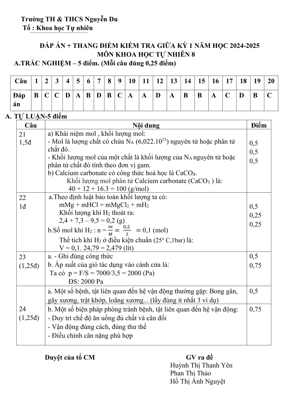 Đề thi Giữa kì 1 KHTN 8 năm 2024-2025 trường TH&THCS Nguyễn Du (Quảng Nam) - trang 8