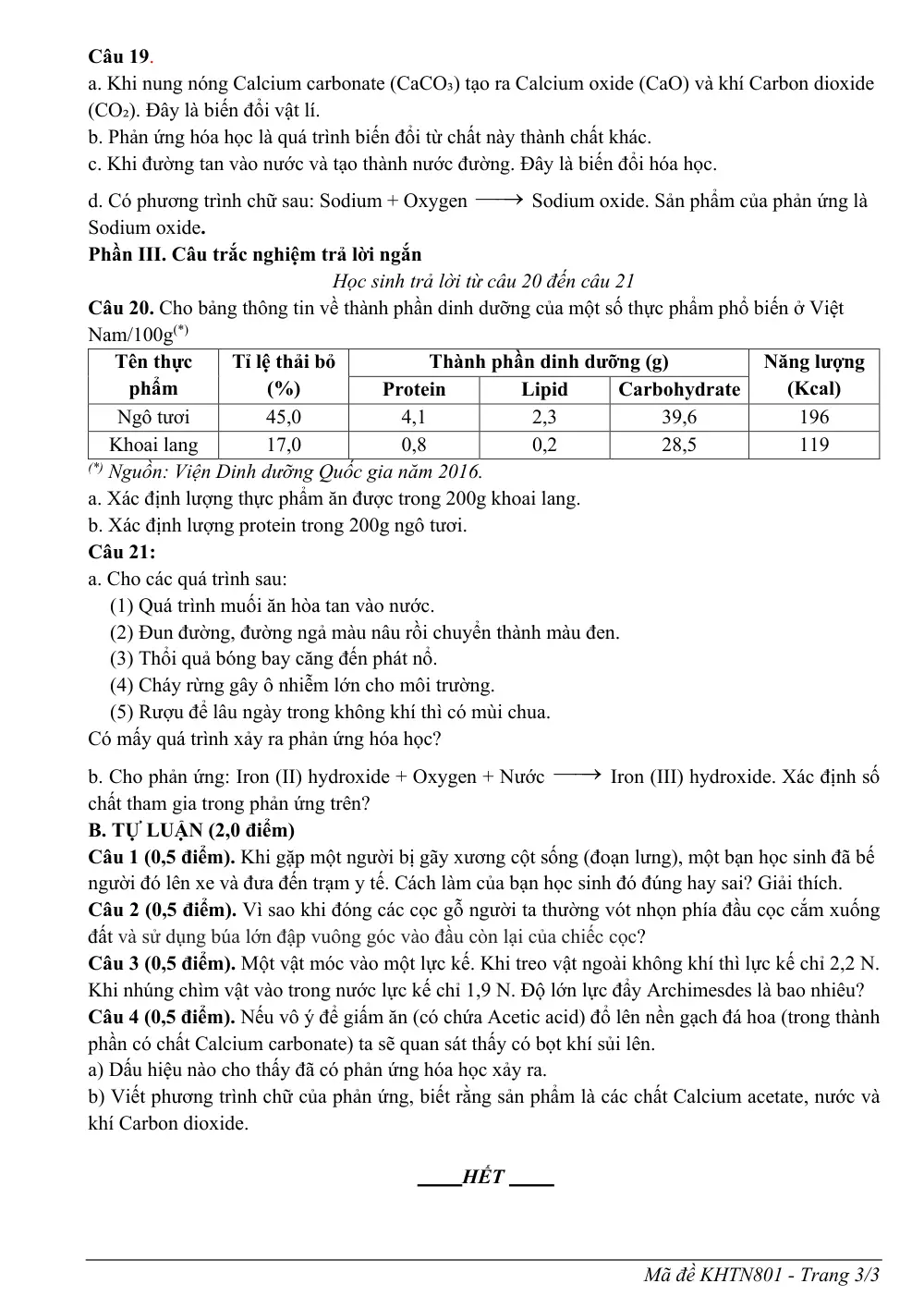 Đề thi Giữa kì 1 KHTN 8 năm 2024-2025 trường THCS Gia Quất (Hà Nội) - trang 3