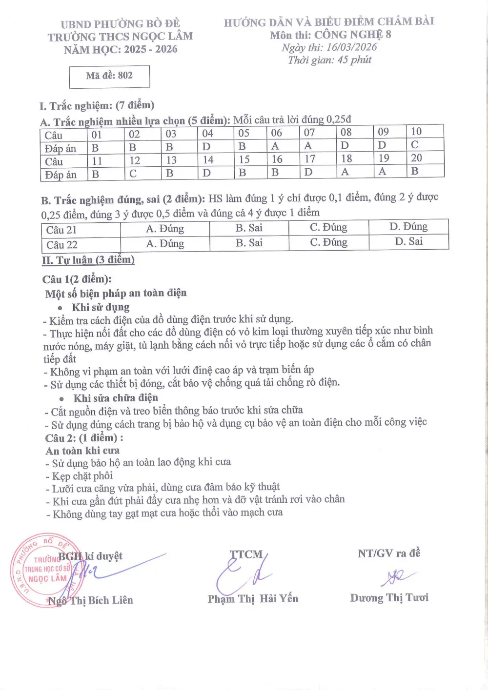 Đề thi Giữa kì 2 Công nghệ 8 năm 2025-2026 trường THCS Ngọc Lâm (Hà Nội) - trang 8