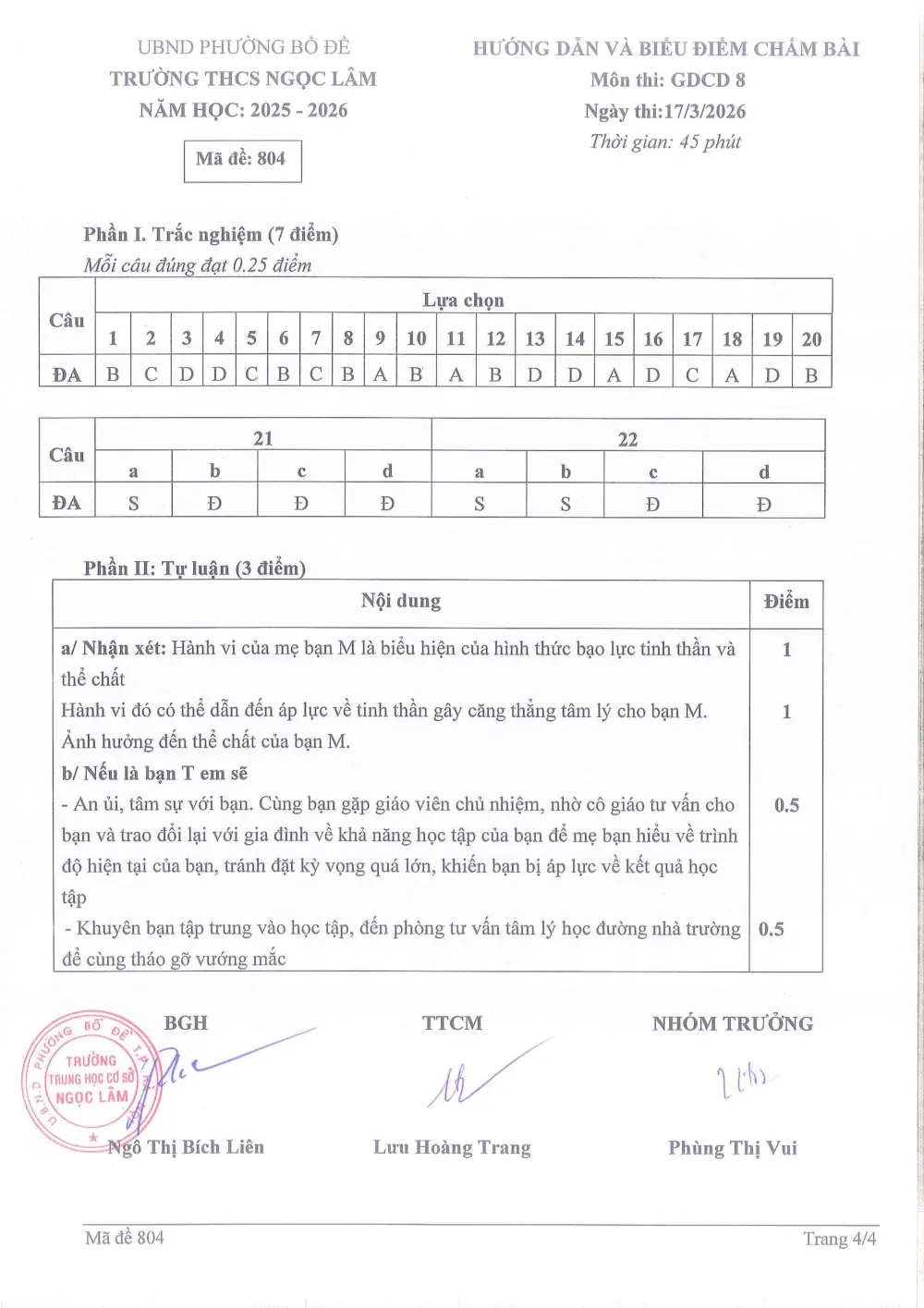 Đề thi Giữa kì 2 GDCD 8 năm 2025-2026 trường THCS Ngọc Lâm (Hà Nội) - trang 16