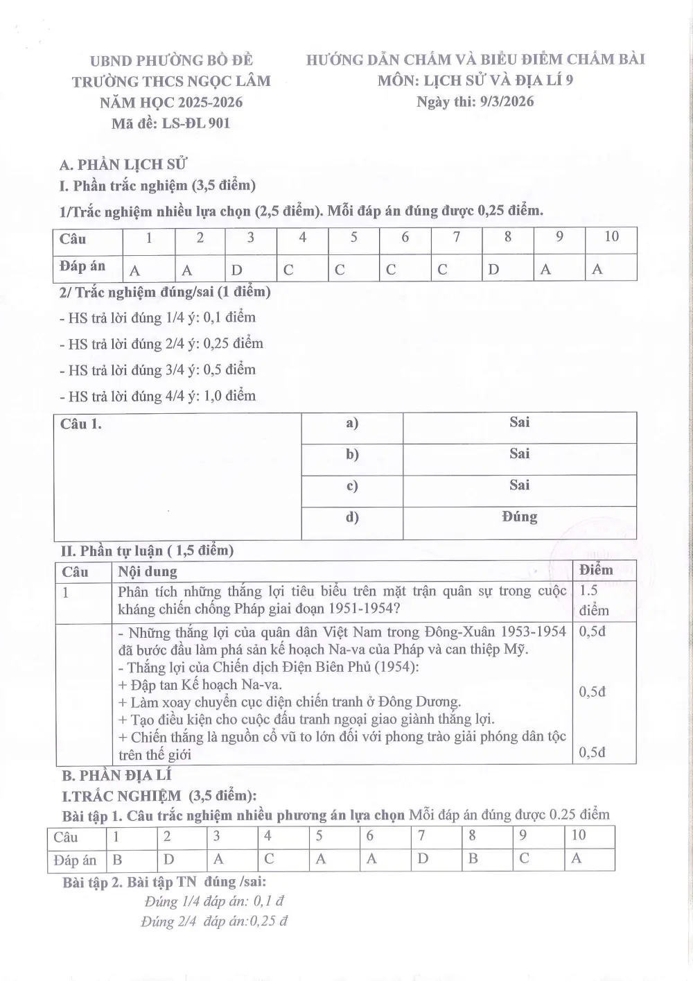 Đề thi Giữa kì 2 Lịch sử và Địa lí 9 năm 2025-2026 trường THCS Ngọc Lâm (Hà Nội) - trang 17