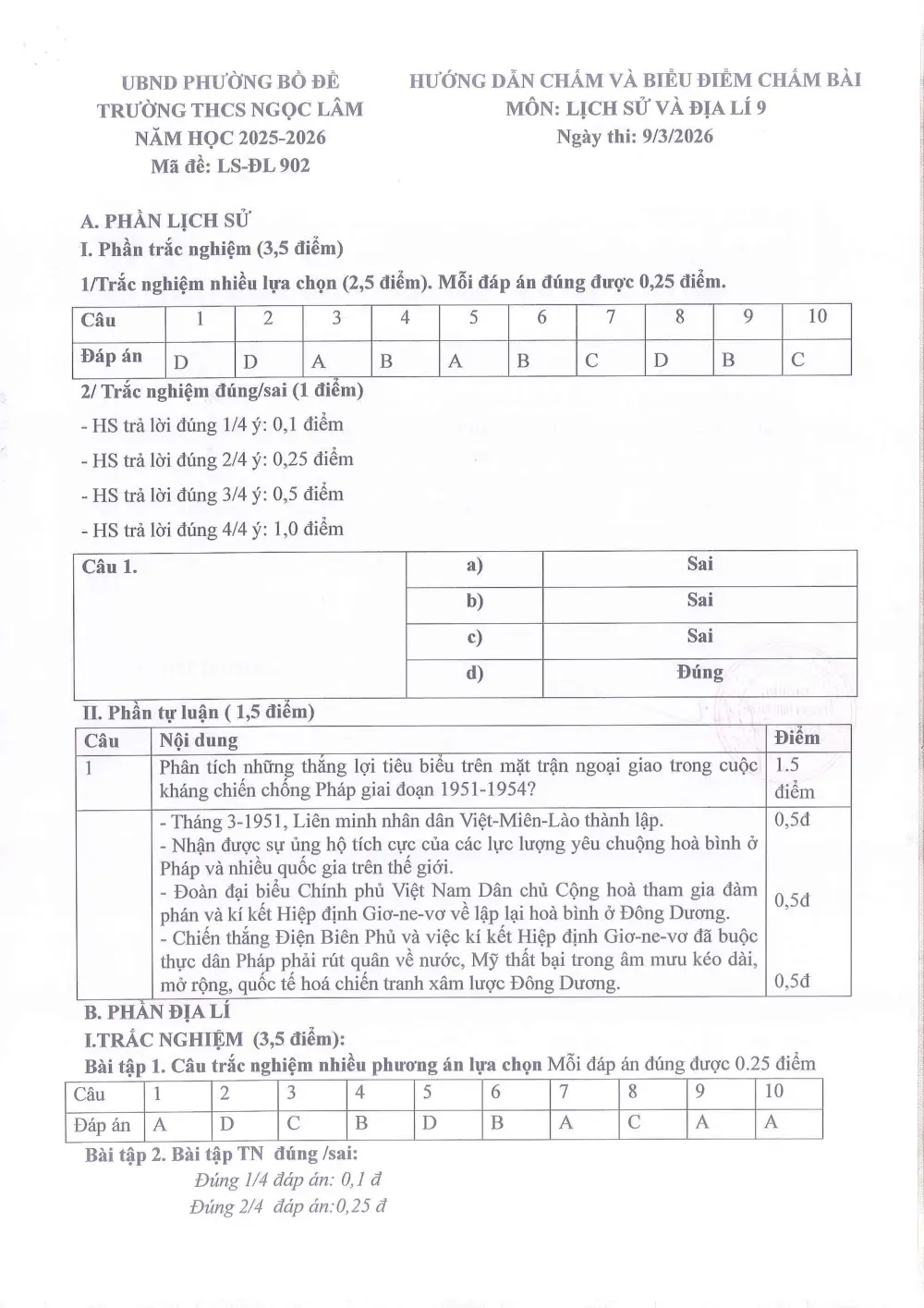 Đề thi Giữa kì 2 Lịch sử và Địa lí 9 năm 2025-2026 trường THCS Ngọc Lâm (Hà Nội) - trang 19