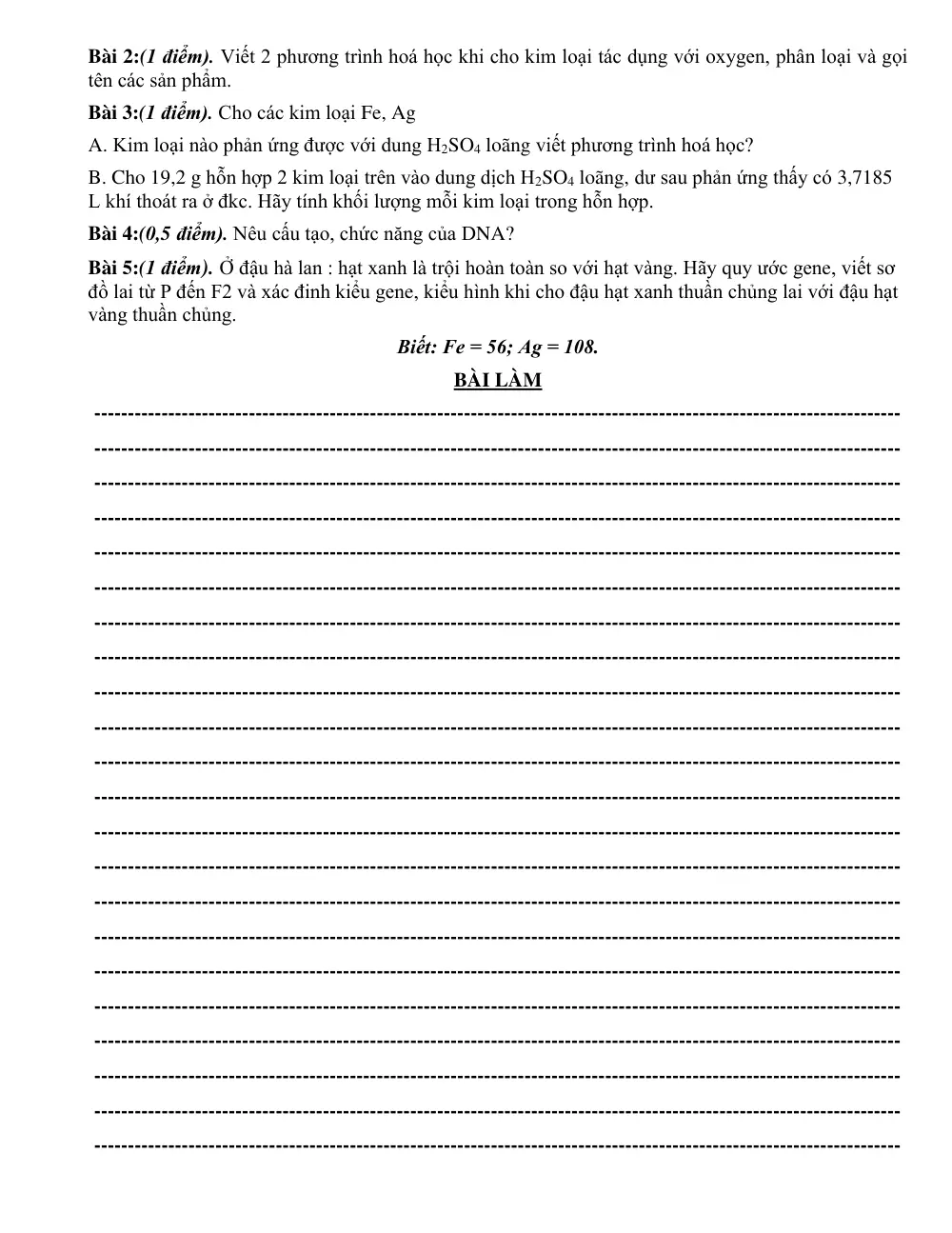 Đề thi Giữa kì 1 KHTN 9 năm 2024-2025 trường THCS Phước Bửu (Bà Rịa - Vũng Tàu) - trang 10