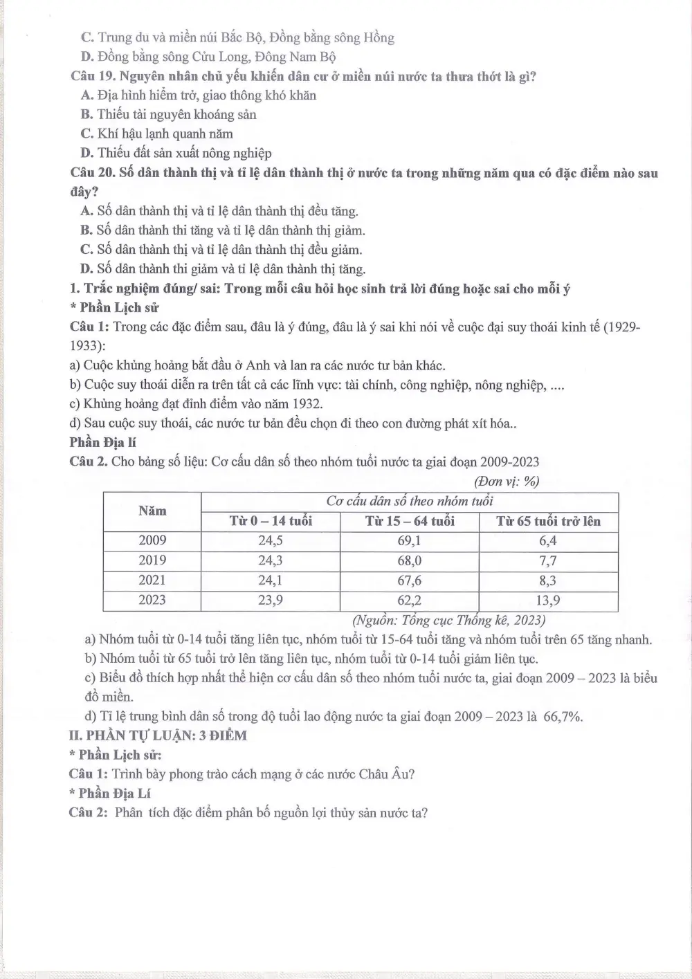 Đề thi Giữa kì 1 Lịch sử và Địa lí 9 năm 2025-2026 trường THCS Ngọc Lâm (Hà Nội) - trang 3