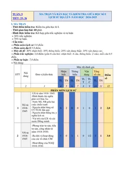 Trang đầu Đề thi Giữa kì 1 Lịch sử và Địa lí 9 năm 2024-2025 trường THCS Phước Bửu (Bà Rịa - Vũng Tàu)