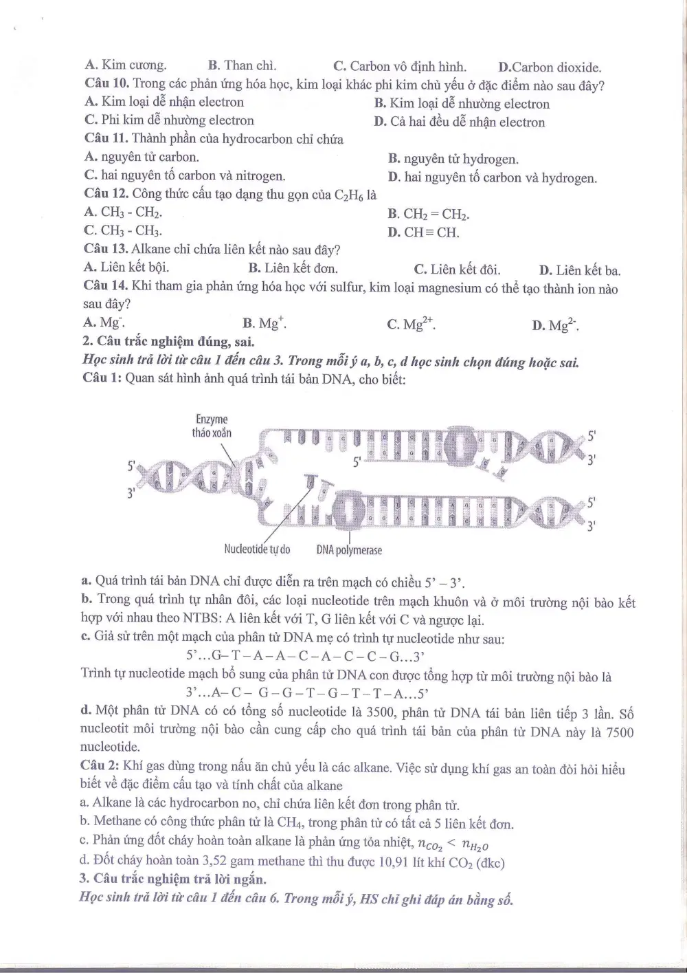 Đề thi Học kì 1 KHTN 9 năm 2025-2026 trường THCS Ngọc Lâm (Hà Nội) - trang 5