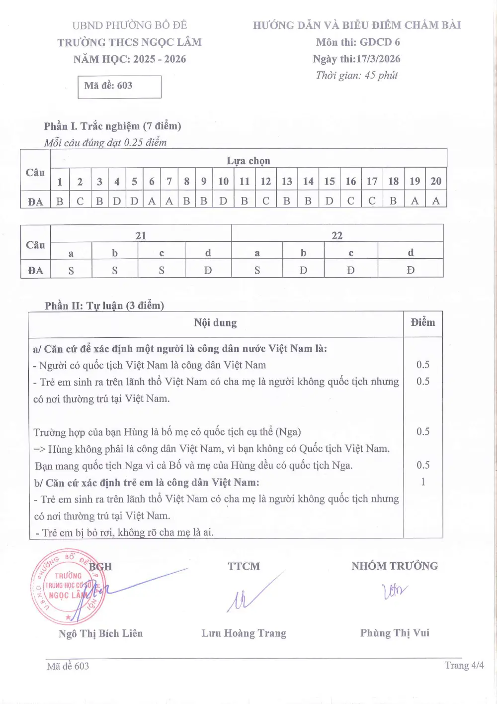 Đề thi Giữa kì 2 GDCD 6 năm 2025-2026 trường THCS Ngọc Lâm (Hà Nội) - trang 17