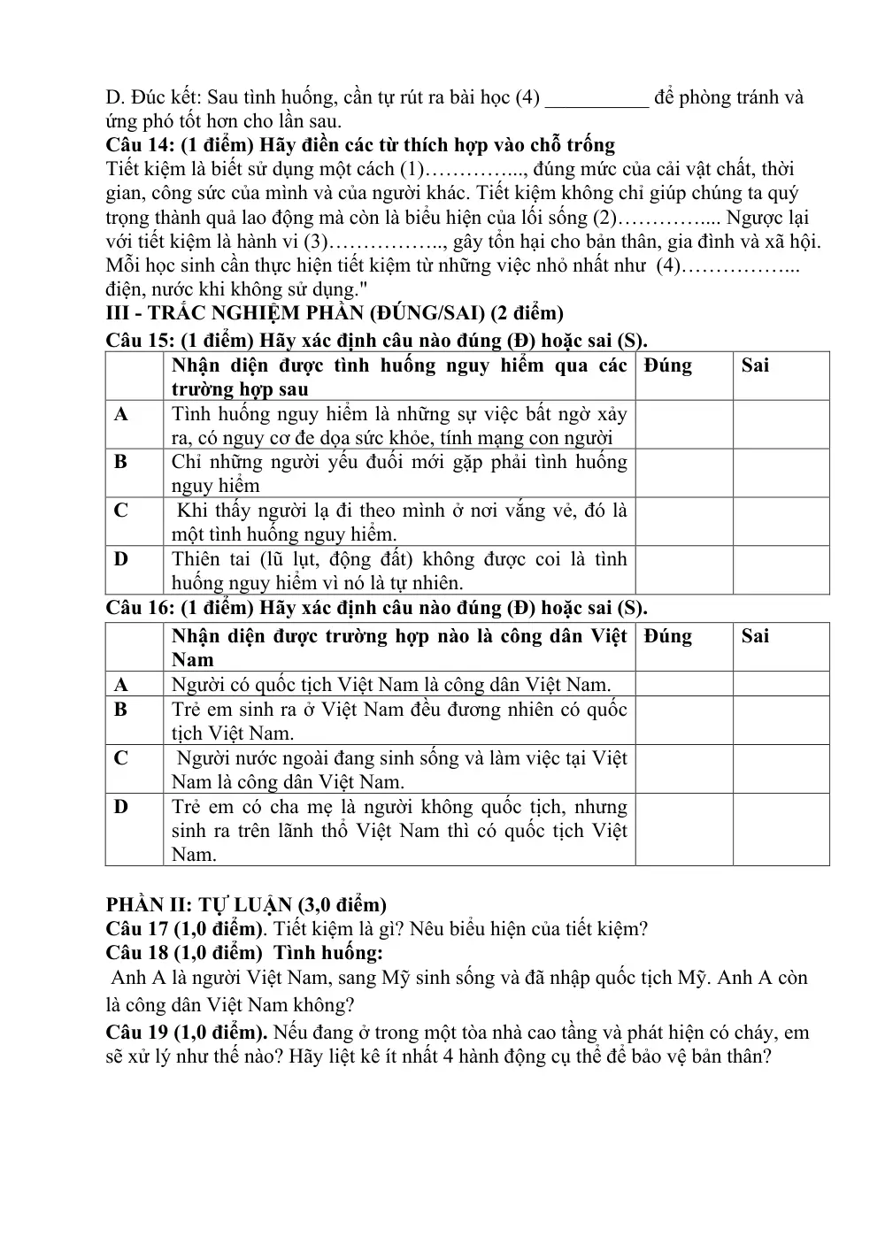 Đề thi Giữa kì 2 GDCD 6 năm 2025-2026 trường THCS Động Đạt 1 (Thái Nguyên) - trang 3