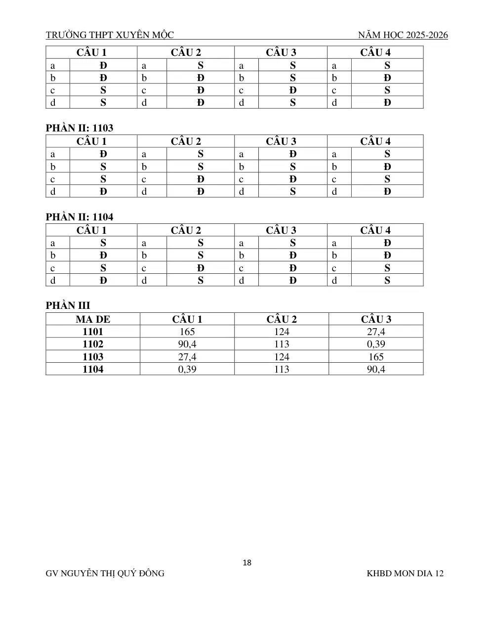 Đề thi Học kì 2 Địa lí 12 năm 2025-2026 trường THPT Xuyên Mộc (TP Hồ Chí Minh) - trang 18