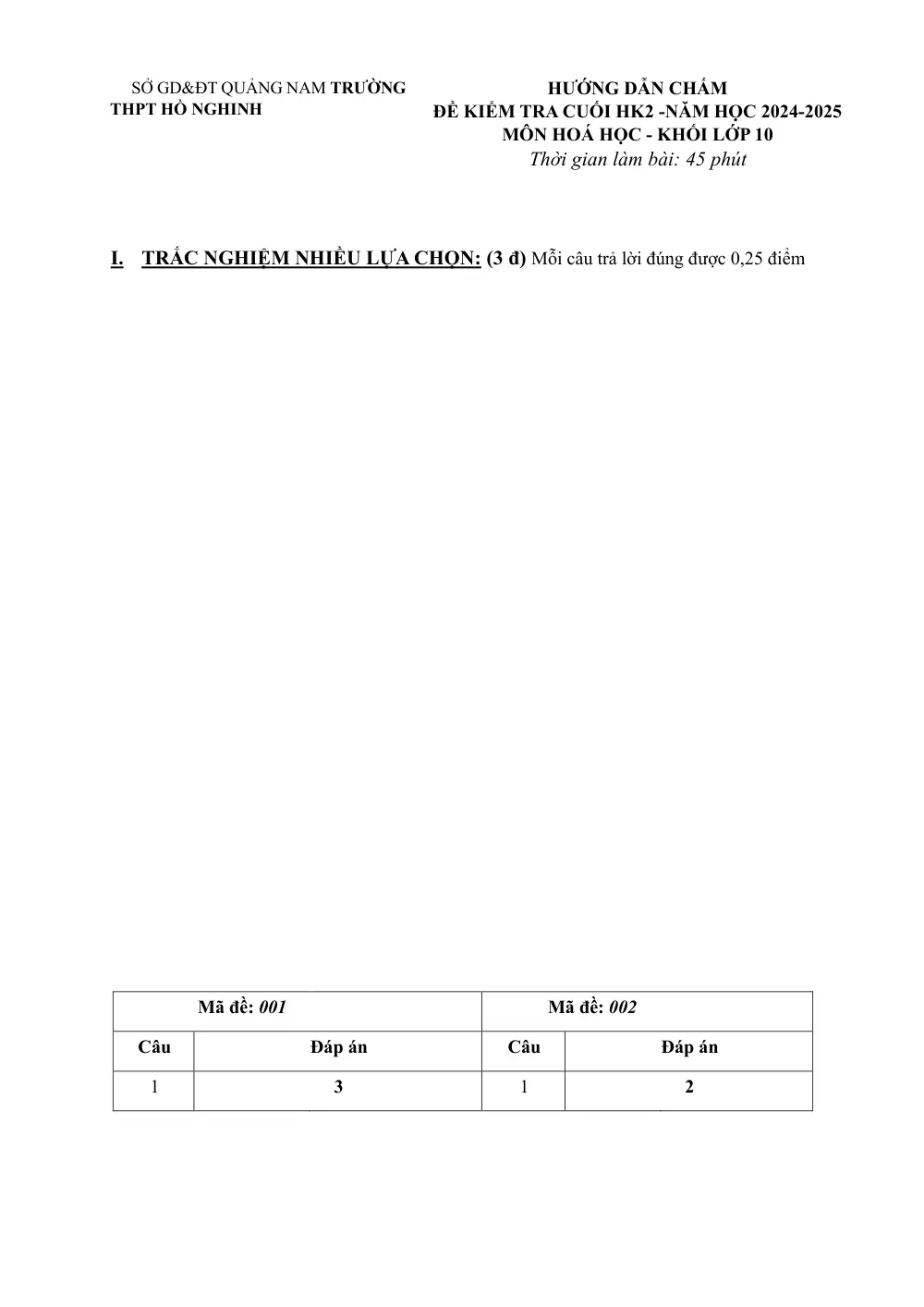 Đề thi Học kì 2 Hóa học 10 năm 2024-2025 trường THPT Hồ Nghinh (Quảng Nam) - trang 5