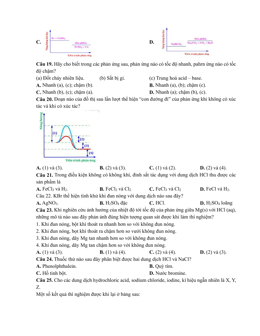 Đề thi Học kì 2 Hóa học 10 năm 2025-2026 trường THPT chuyên Lê Hồng Phong (Nam Định) - trang 3