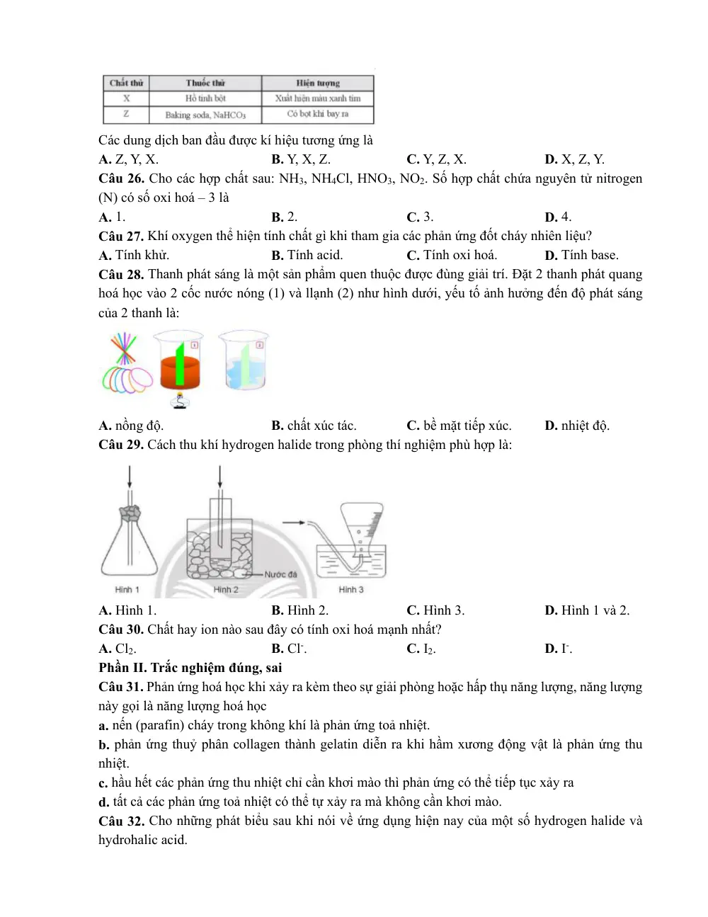 Đề thi Học kì 2 Hóa học 10 năm 2025-2026 trường THPT chuyên Lê Hồng Phong (Nam Định) - trang 4