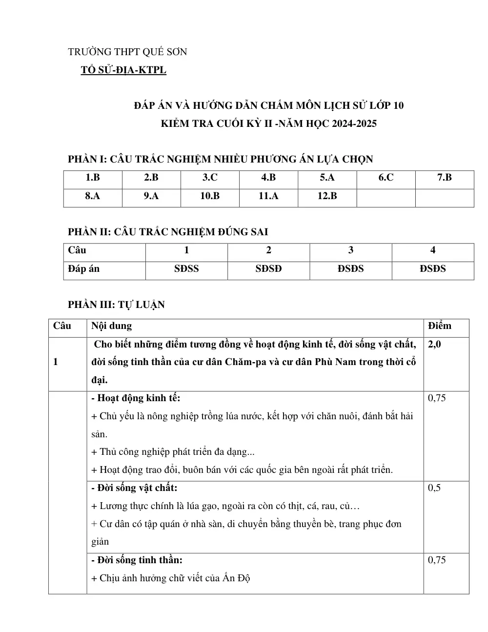 Đề thi Học kì 2 Lịch sử 10 năm 2024-2025 trường THPT Quế Sơn (Quảng Nam) - trang 5