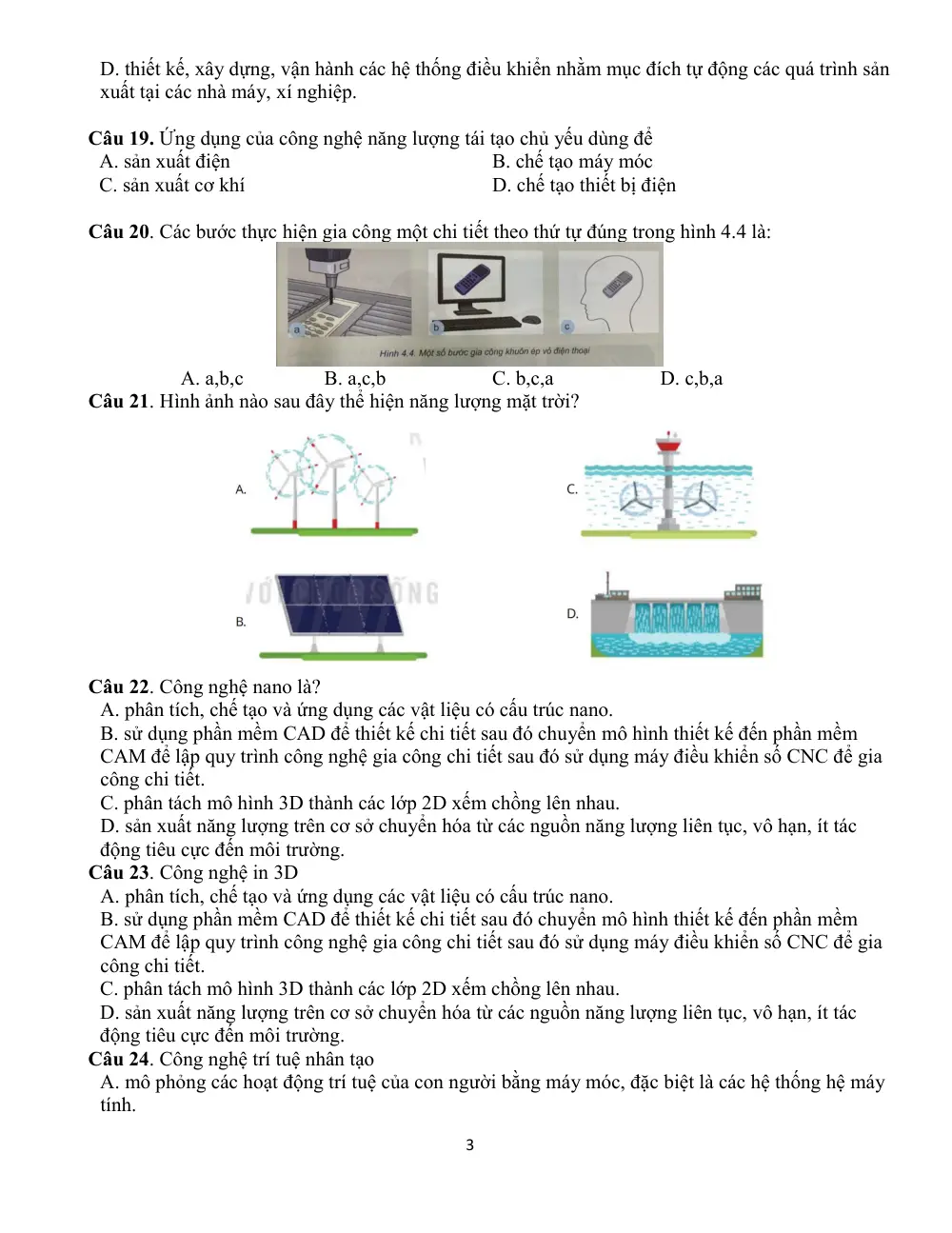 Đề thi Giữa kì 1 Công nghệ 10 năm 2025-2026 trường THPT Gia Bình Số 1 (Bắc Ninh) - trang 3