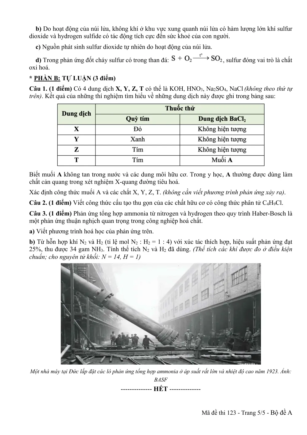 Đề thi Học kì 1 Hóa học 11 năm 2025-2026 trường THPT Lê Trọng Tấn (TP Hồ Chí Minh) - trang 5