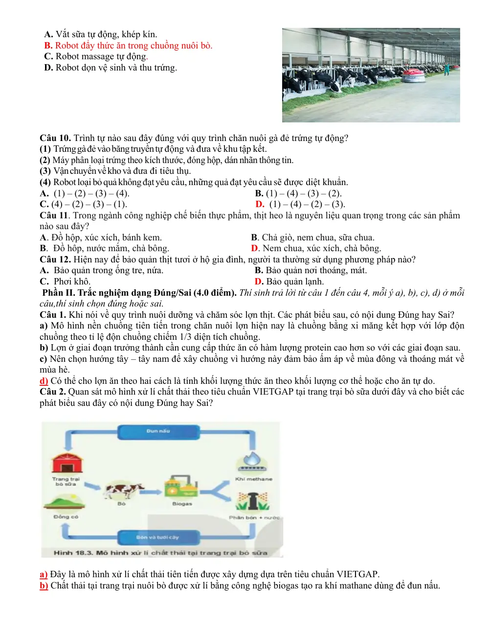 Đề thi Học kì 2 Công nghệ 11 năm 2024-2025 trường THPT Hồ Nghinh (Quảng Nam) - trang 2