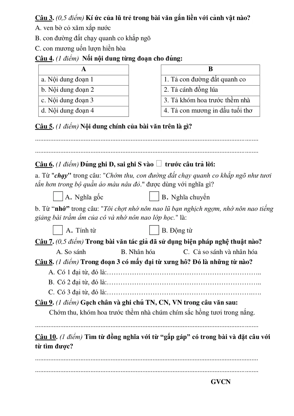 Đề thi Giữa kì 1 Tiếng Việt lớp 5 năm 2024-2025 trường Tiểu học Long Biên (Hà Nội) - trang 2