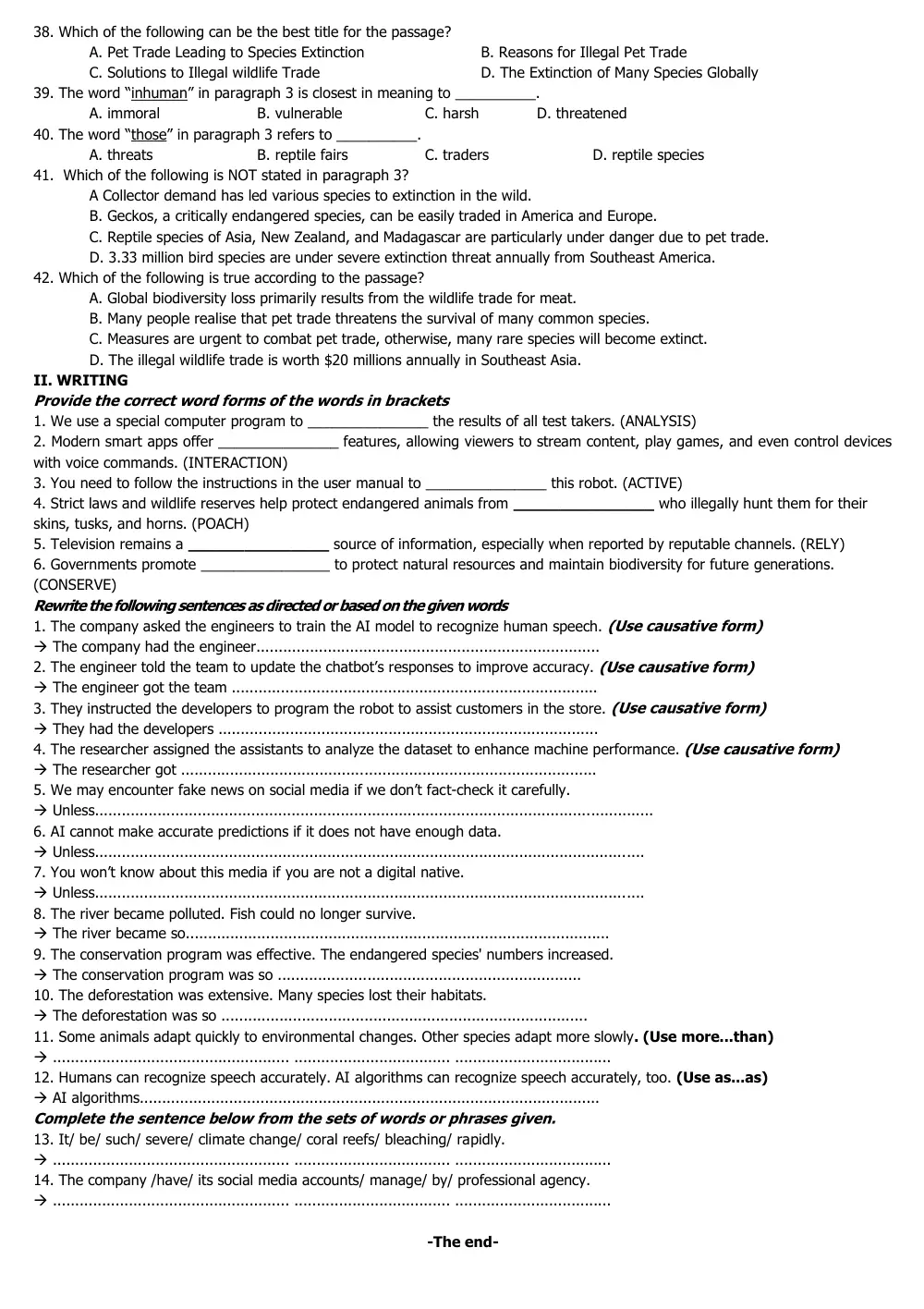 Đề cương ôn tập Giữa kì 2 Tiếng Anh 12 năm 2024-2025 trường THPT Phạm Phú Thứ (Đà Nẵng) - trang 4