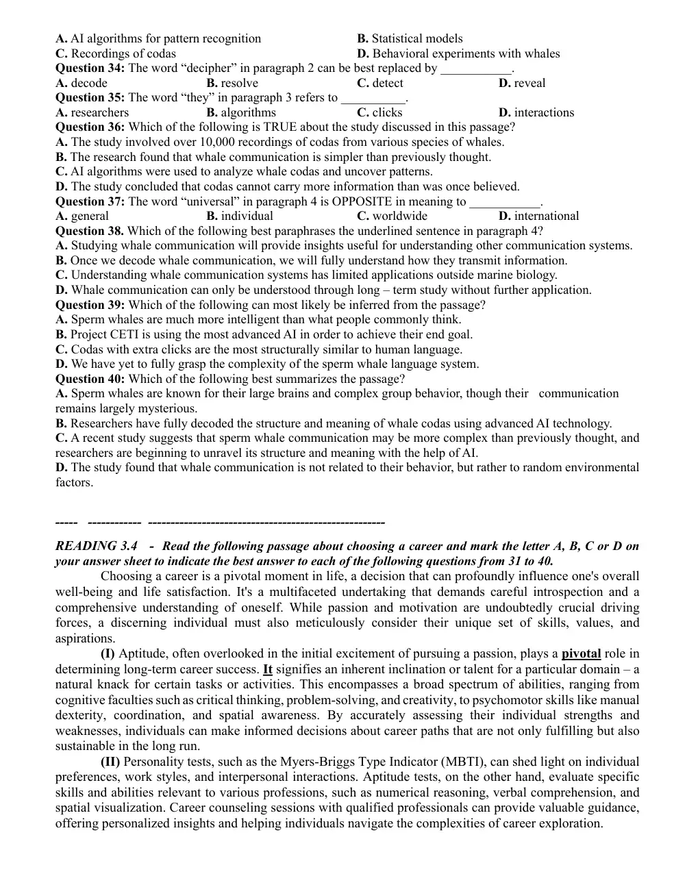 Đề cương ôn tập Học kì 2 Tiếng Anh 12 năm 2024-2025 trường THPT Linh Trung (TP Hồ Chí Minh) - trang 9
