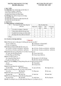 Trang đầu Đề cương ôn tập Giữa kì 1 Địa lí 12 năm 2024-2025 trường THPT Hoàng Văn Thụ (Hà Nội)