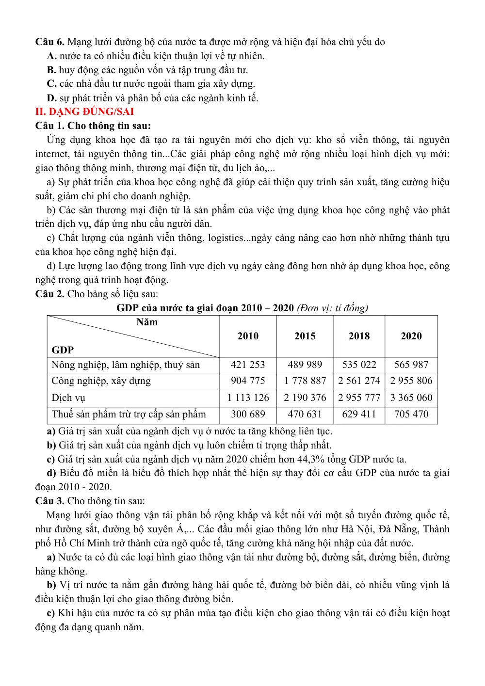 Đề cương ôn tập Giữa kì 2 Địa lí 12 năm 2025-2026 trường THPT Việt Đức (Hà Nội) - trang 10
