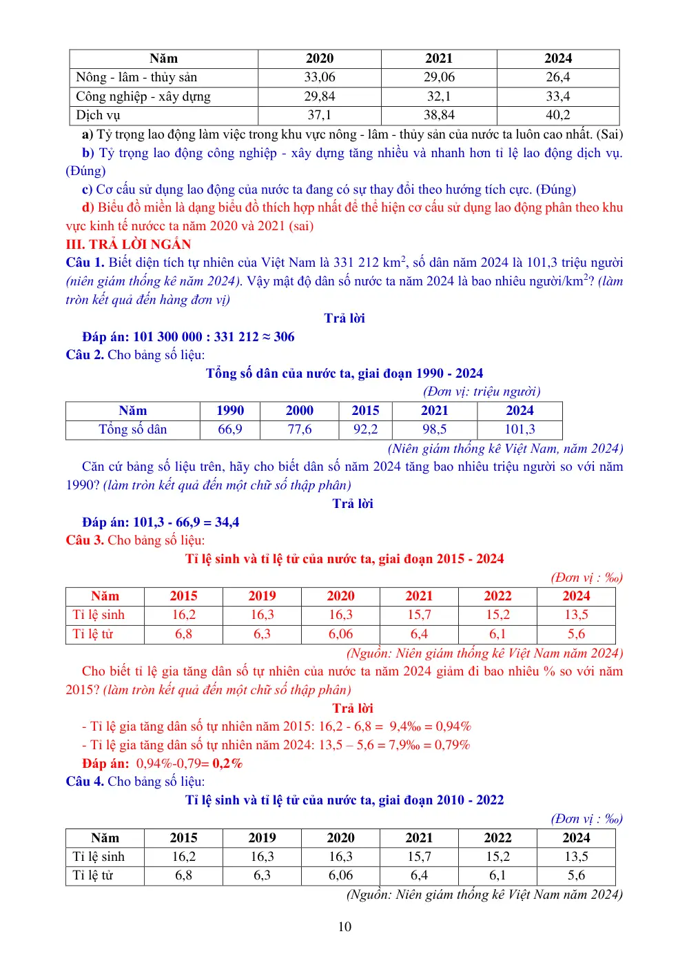Đề cương ôn tập Học kì 1 Địa lí 12 năm 2025-2026 trường THPT An Khánh (Cần Thơ) - trang 10