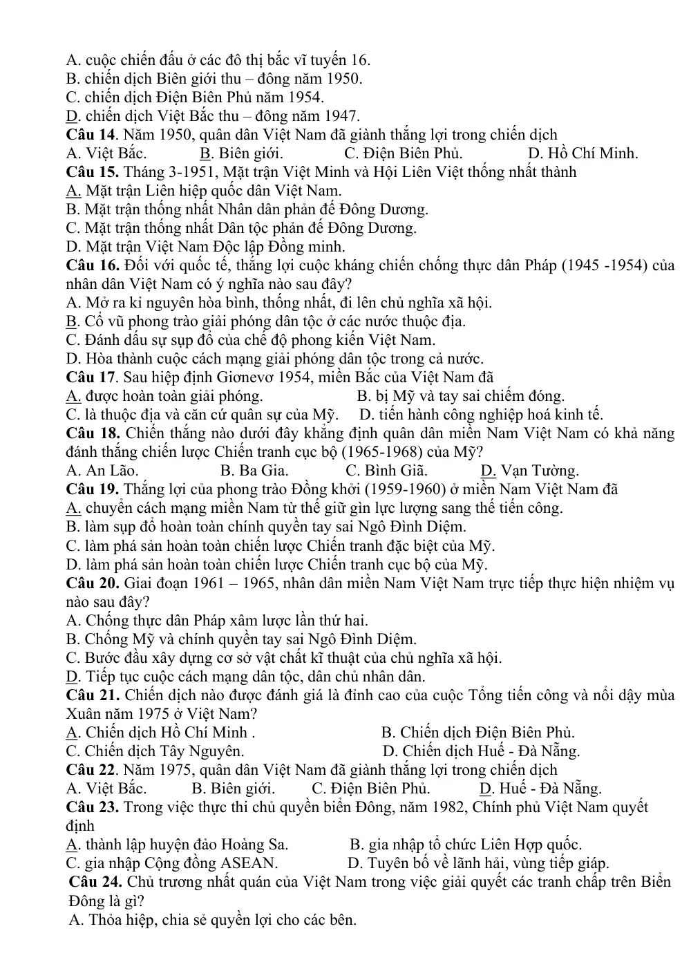 Đề cương ôn tập Học kì 1 Lịch sử 12 năm 2025-2026 trường THPT Lương Văn Chánh (Đăk Lăk) - trang 5