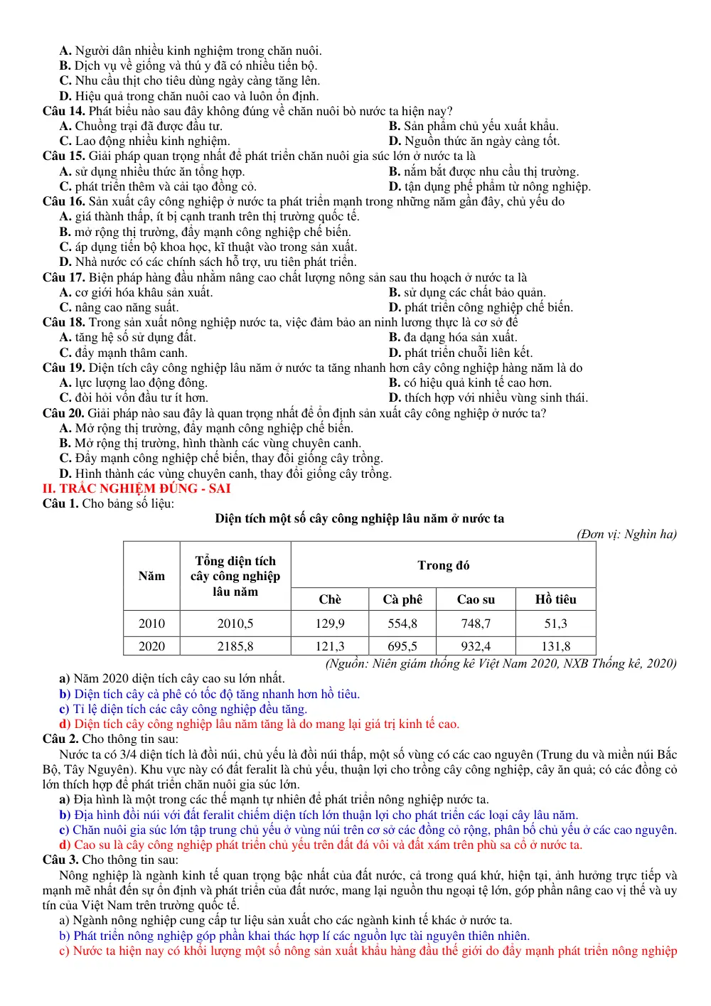 Đề cương ôn tập Học kì 1 Địa lí 12 năm 2024-2025 trường THPT Hướng Hóa (Quảng Trị) - trang 11