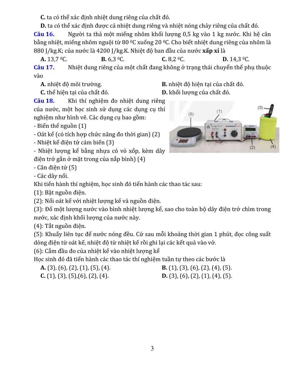 Đề cương ôn tập Học kì 1 Vật lí 12 năm 2024-2025 trường PTDTNT Sơn Động (Bắc Ninh) - trang 3