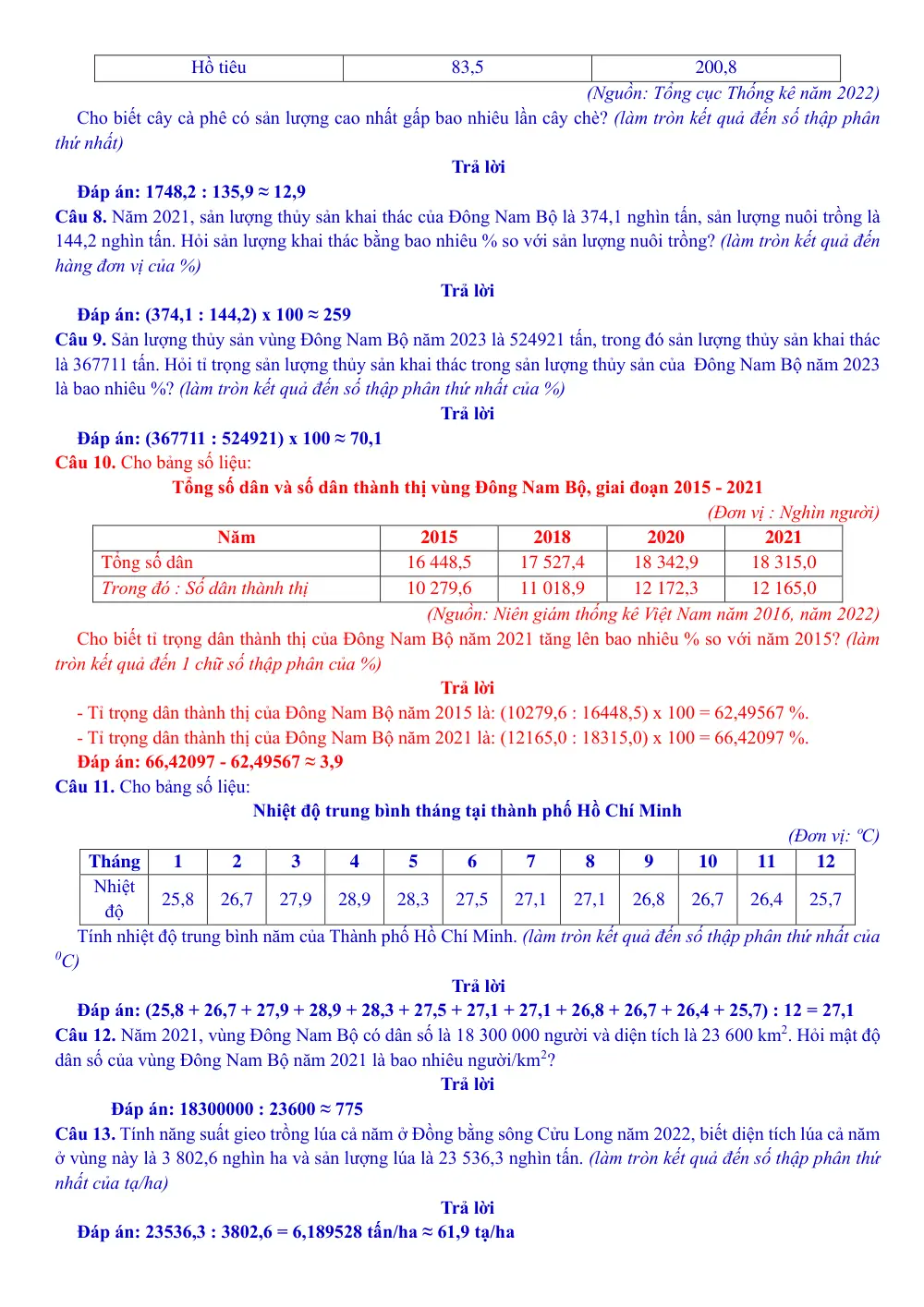 Đề cương ôn tập Học kì 2 Địa lí 12 năm 2024-2025 trường PTDTNT Sơn Động (Bắc Ninh) - trang 9