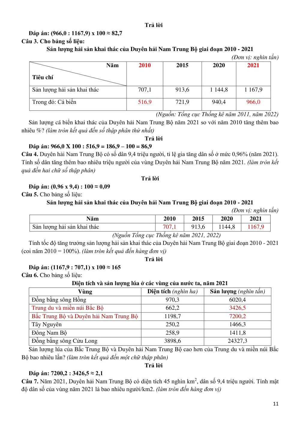 Đề cương ôn tập Học kì 2 Địa lí 12 năm 2024-2025 trường THPT An Khánh (Cần Thơ) - trang 11