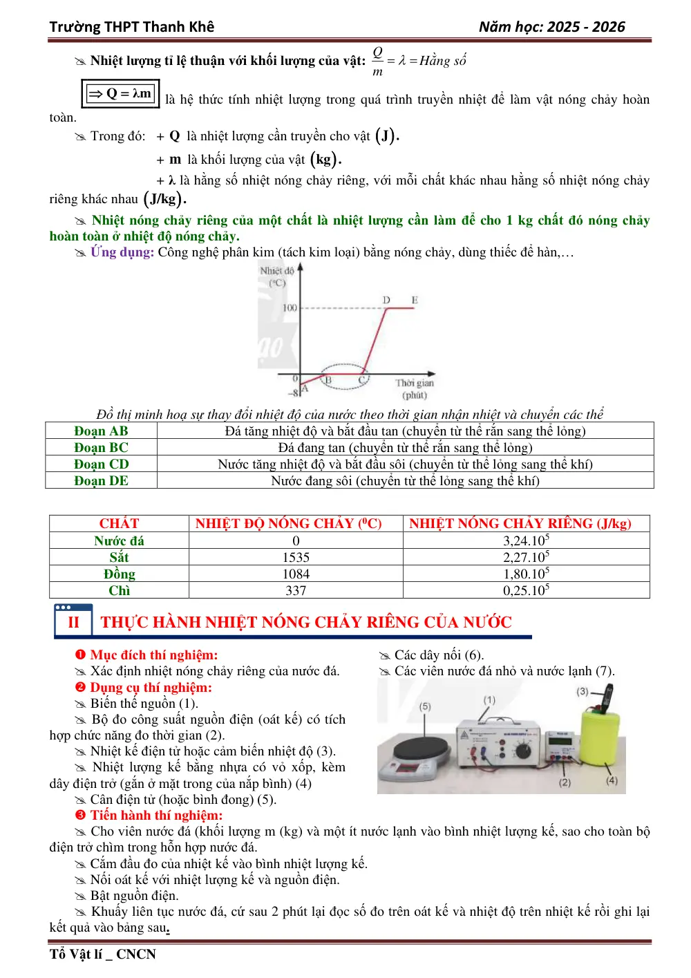 Đề cương ôn tập Học kì 1 Vật lí 12 năm 2025-2026 trường THPT Thanh Khê (Đà Nẵng) - trang 9