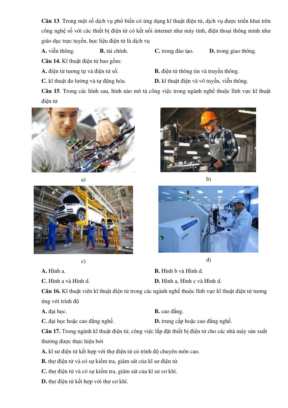 Đề cương ôn tập Giữa kì 2 Công nghệ Công nghiệp 12 năm 2025-2026 trường THPT Trần Phú - Hoàn Kiếm (Hà Nội) - trang 3