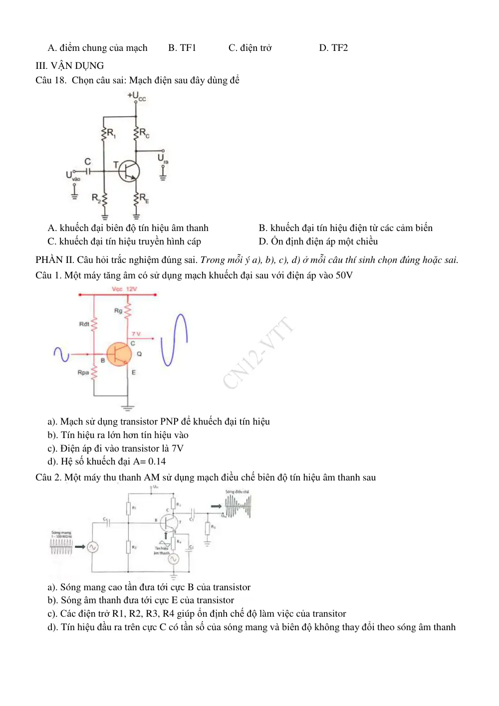 Đề cương ôn tập Giữa kì 2 Công nghệ Công nghiệp 12 năm 2025-2026 trường THPT Yên Dũng số 2 (Bắc Ninh) - trang 9