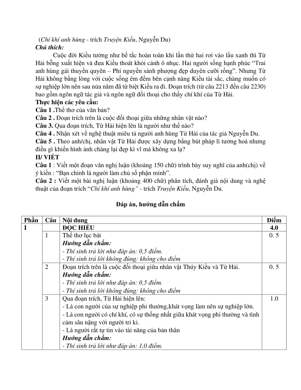 Đề cương ôn tập Giữa kì 1 Ngữ văn 11 năm 2024-2025 trường THPT Gia Bình 1 (Bắc Ninh) - trang 14