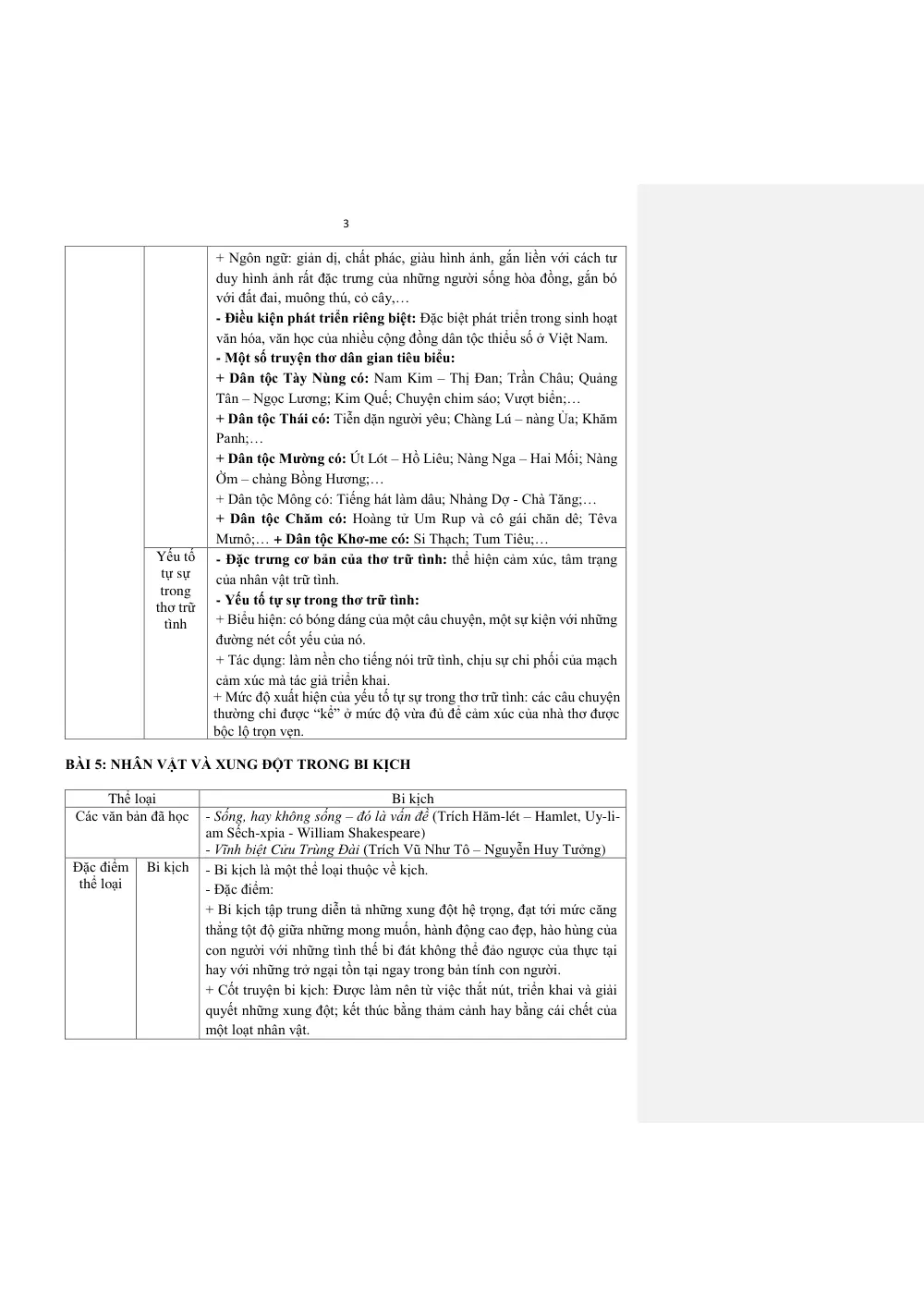 Đề cương ôn tập Học kì 1 Ngữ văn 11 năm 2023-2024 trường THPT Yên Dũng Số 2 (Bắc Ninh) - trang 3