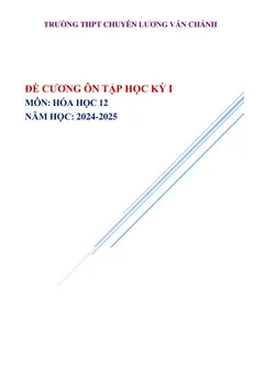Trang đầu Đề cương ôn tập Học kì 1 Hóa học 12 năm 2024-2025 trường THPT Lương Văn Chánh (Đắk Lắk)