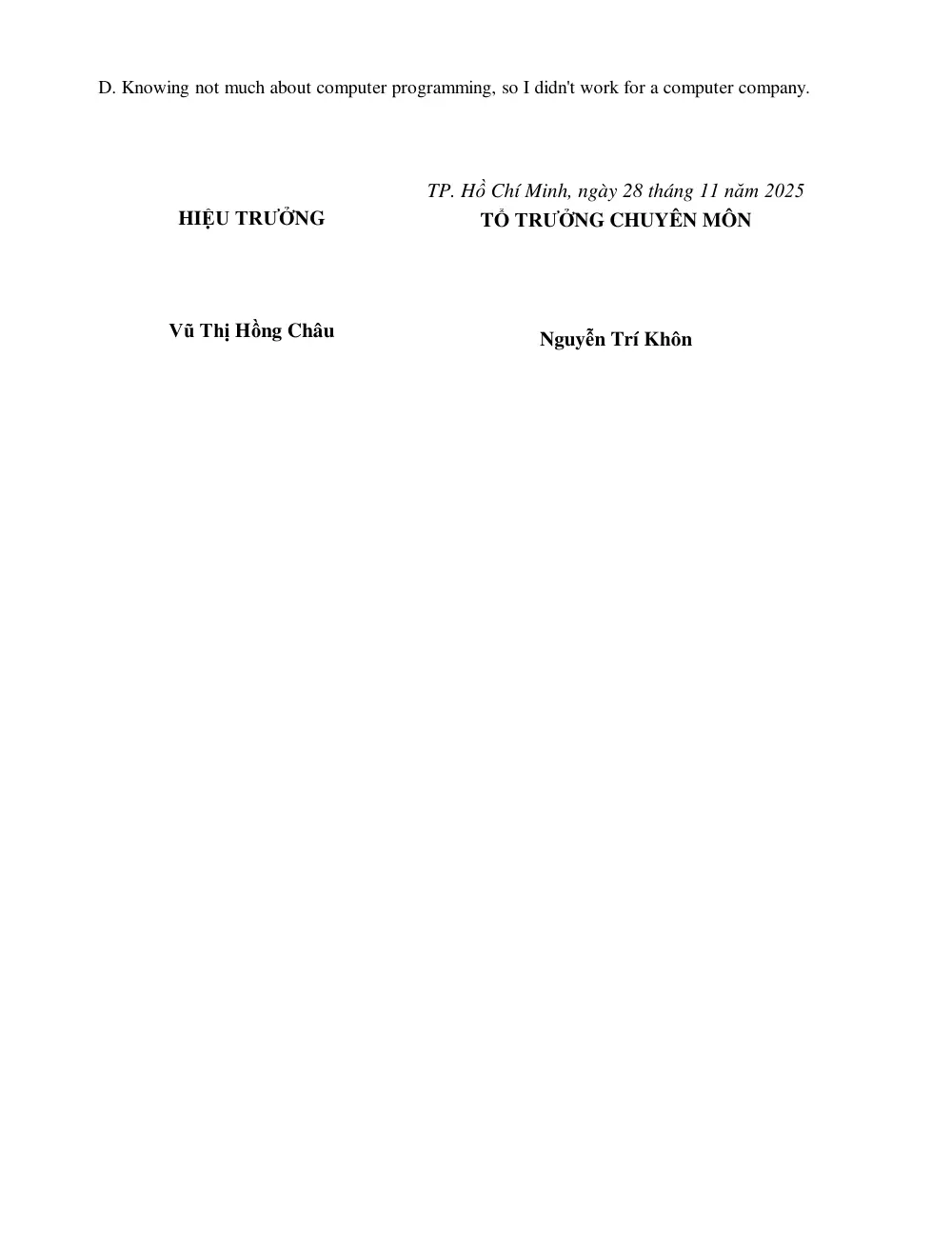 Đề cương ôn tập Học kì 1 Tiếng Anh 11 năm 2025-2026 trường THPT Phước Long (TP Hồ Chí Minh) - trang 20