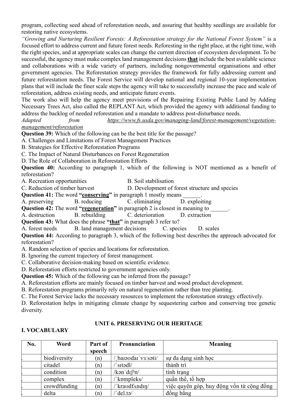 Đề cương ôn tập Học kì 2 Tiếng Anh 11 năm 2025-2026 trường THPT Hàn Thuyên (Bắc Ninh) - trang 10