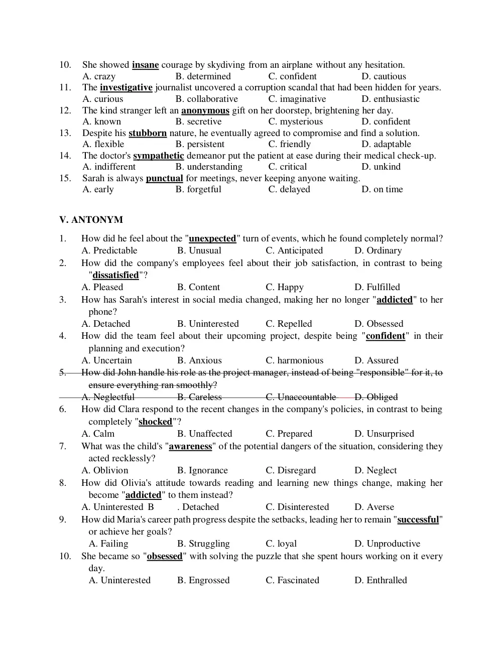 Đề cương ôn tập Giữa kì 2 Tiếng Anh 11 năm 2023-2024 trường THPT Phước Long (TP Hồ Chí Minh) - trang 5