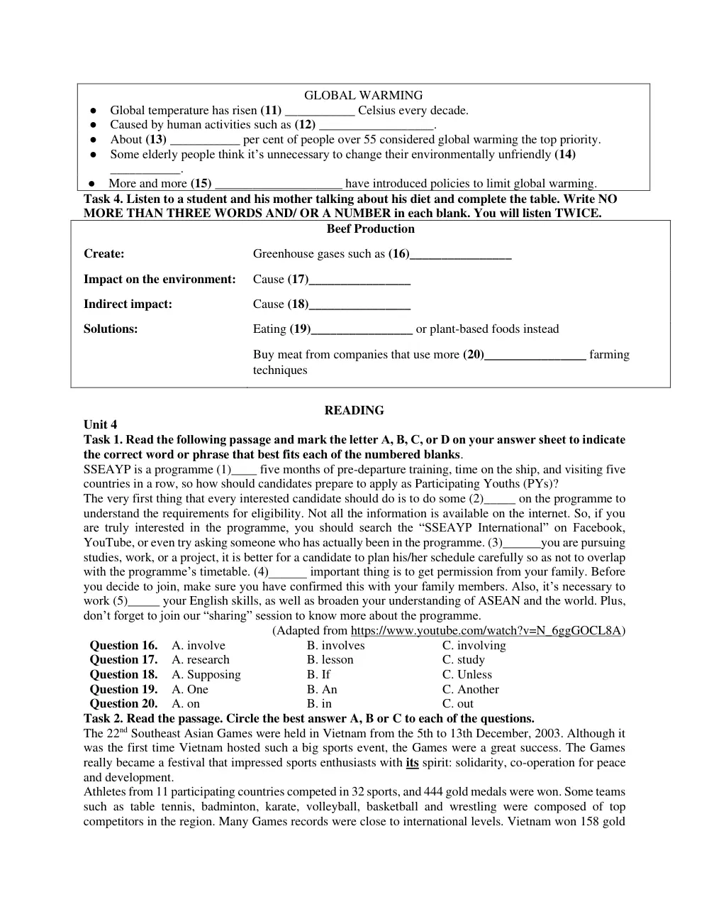 Đề cương ôn tập Học kì 1 Tiếng Anh 11 năm 2023-2024 trường THPT A Túc (Quảng Trị) - trang 2