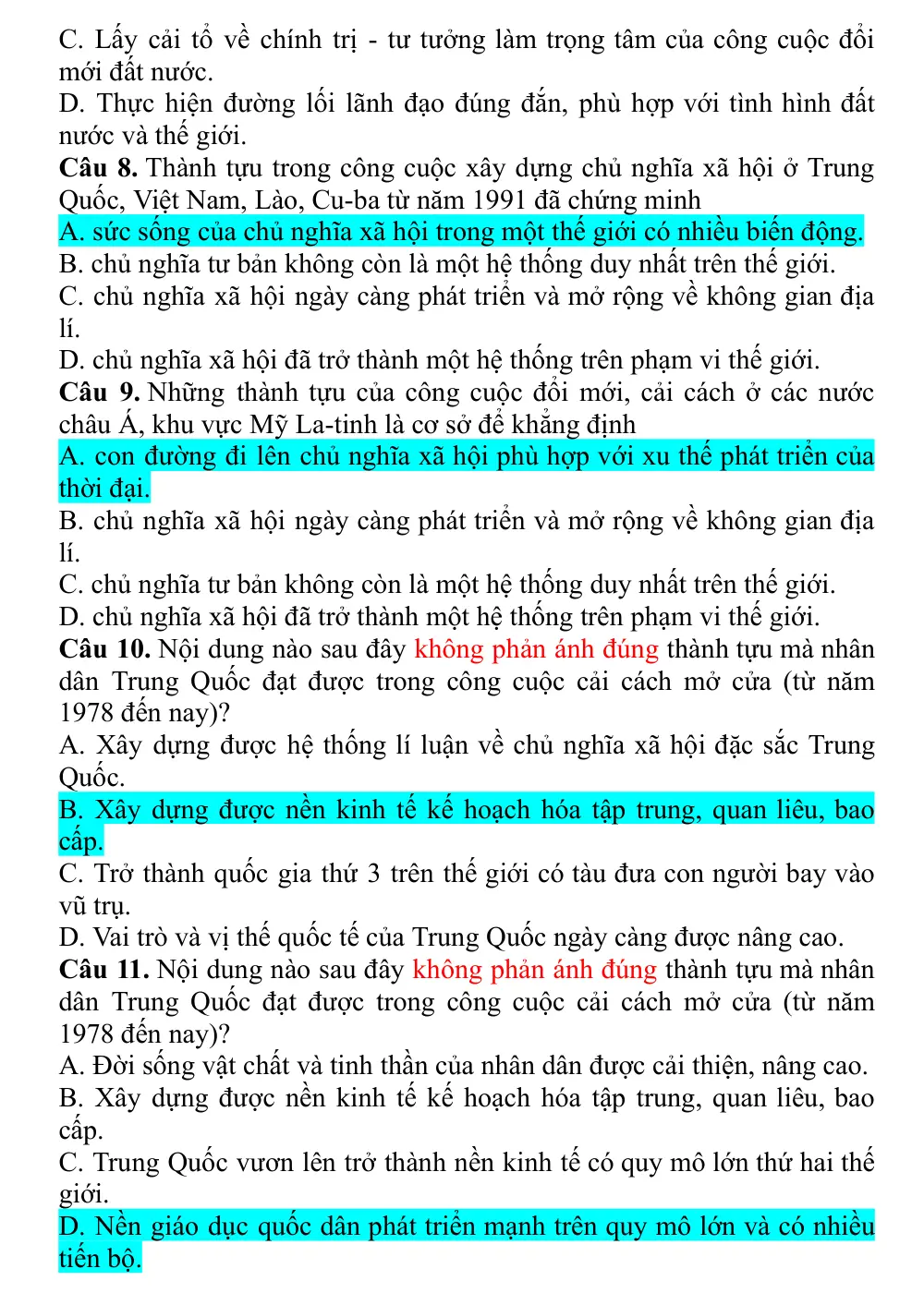 Đề cương ôn tập Giữa kì 1 Lịch sử 11 năm 2023-2024 trường THPT Phạm Phú Thứ (Đà Nẵng) - trang 12