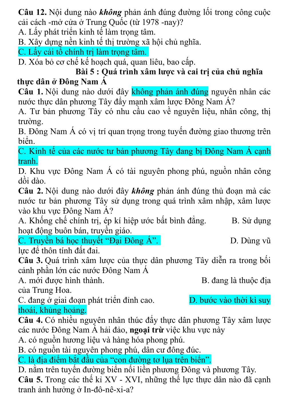 Đề cương ôn tập Giữa kì 1 Lịch sử 11 năm 2023-2024 trường THPT Phạm Phú Thứ (Đà Nẵng) - trang 13