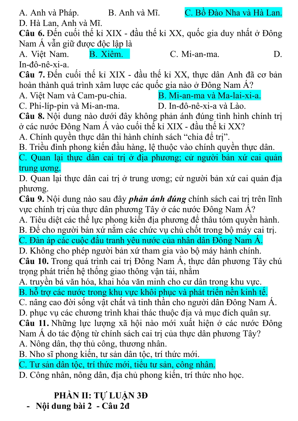 Đề cương ôn tập Giữa kì 1 Lịch sử 11 năm 2023-2024 trường THPT Phạm Phú Thứ (Đà Nẵng) - trang 14